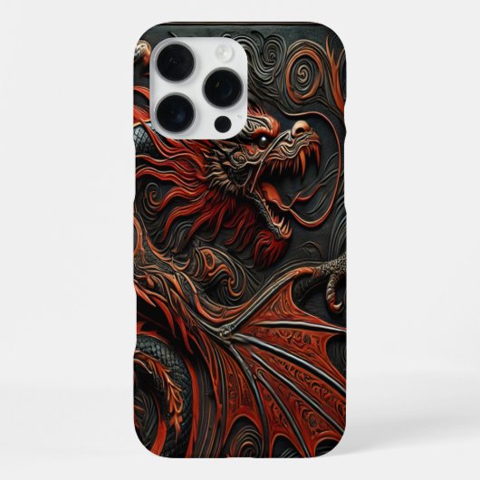 Draak Meesterwerk Kunst iPhone Hoesje (Achterkant)