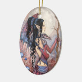 Draak Meisje Fantasie Kunst Ornament (Links)
