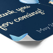 Draak met Balloon Baby shower Welkom Poster (Hoek)