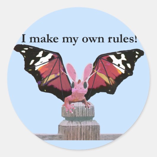 Draak met Bunny Ears Ronde Sticker (Voorkant)