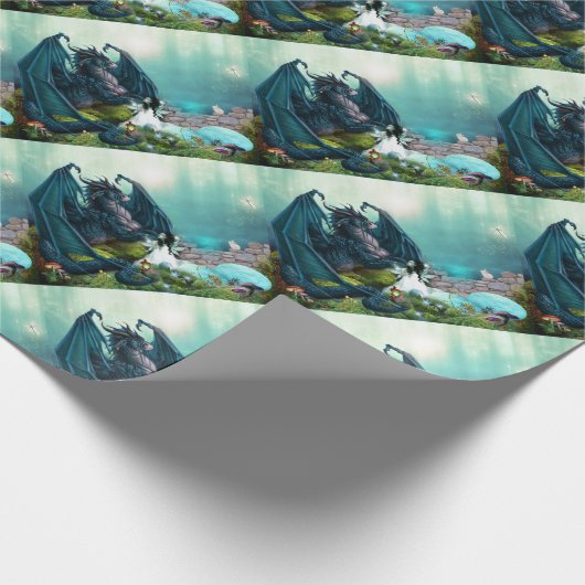 Draak met Fairy Cadeaupapier (Hoek)