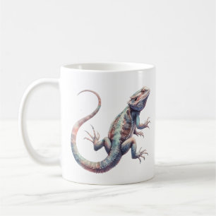 Draak met gekoppelde hoofdletters bevestigen koffiemok