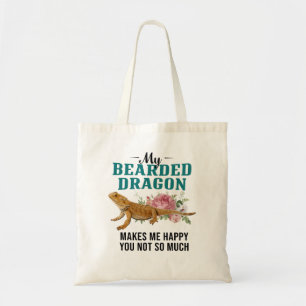 Draak met gekoppelde hoofdletters bevestigen tote bag