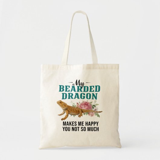 Draak met gekoppelde hoofdletters bevestigen tote bag (Voorkant)