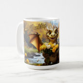 Draak met gele rozen. 15-ounce mok (Voorkant links)