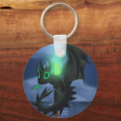 Draak met groen vuur sleutelhanger (Voorkant)