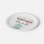 Draak met hart - Baby shower Papieren Bordje (Gekanteld)