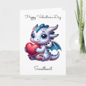 Draak met Hart Persoonlijke Foto Valentijnsdag Kaart (Voorkant)