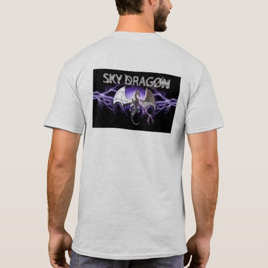 Draak met het Storm Verlichting T-shirt (Achterkant)