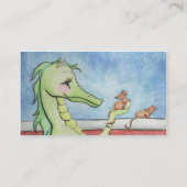 Draak met muizen visitekaartje (Achterkant)