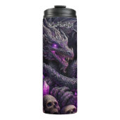  draak met Paarse kristallen Thermosbeker (Voorkant)