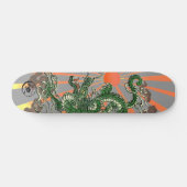 Draak met Rising Sun 2 Skateboard (Horizontaal)
