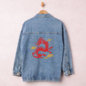Draak met rode kleur denim jacket (Hangar)