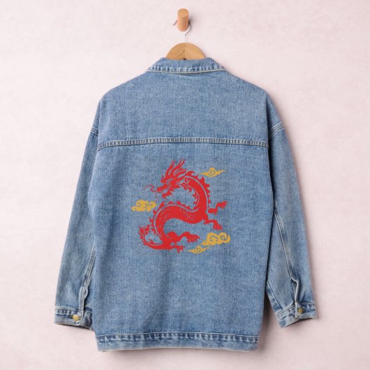 Draak met rode kleur denim jacket (Hangar)