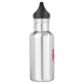 Draak met rode rozen waterfles  (Links)