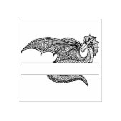 Draak met ruimte voor naam rubberstempel (Afrduk)