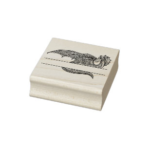 Draak met ruimte voor naam rubberstempel