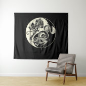 Draak met tijger Tattoo YIN en Yang Beast Fight Wandkleed (In Situ (horizontaal))