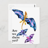 draak met twee kinderen briefkaart (Voorkant / Achterkant)