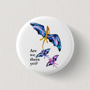 Draak met twee Kinderen Ronde Button 3,2 Cm