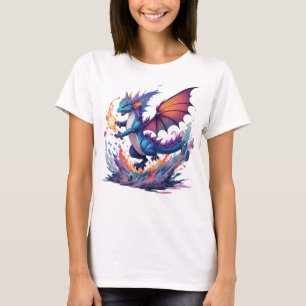 Draak met vuurbal t-shirt