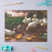 draak met witte eenden en gele donder tissuepapier (Craft)