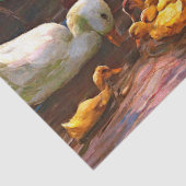 draak met witte eenden en gele donder tissuepapier (Detail)