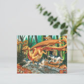 Draak met Wolven door Carla Morrow Briefkaart (Staand voorkant)