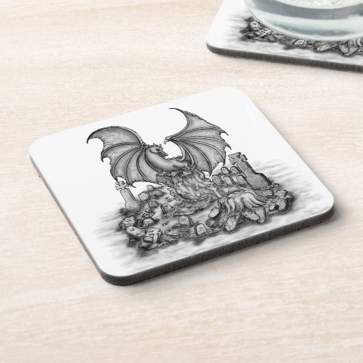 Draak met Zombie Bier Onderzetter (Linkerzijde)