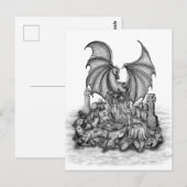 Draak met zombie briefkaart (Voorkant / Achterkant)