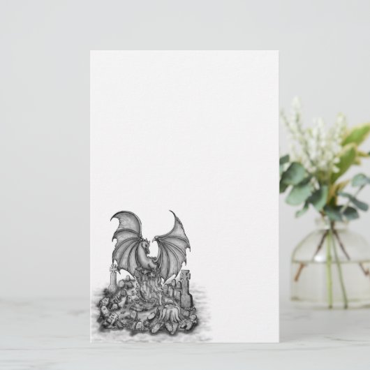 Draak met Zombie Briefpapier (Staand voorkant)