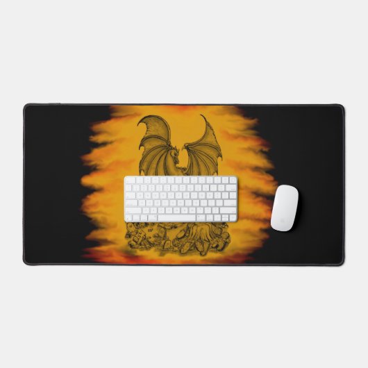 Draak met Zombie Bureaumat (Keyboard & Muis)