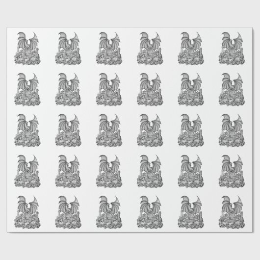 Draak met Zombie Cadeaupapier (Vlak)