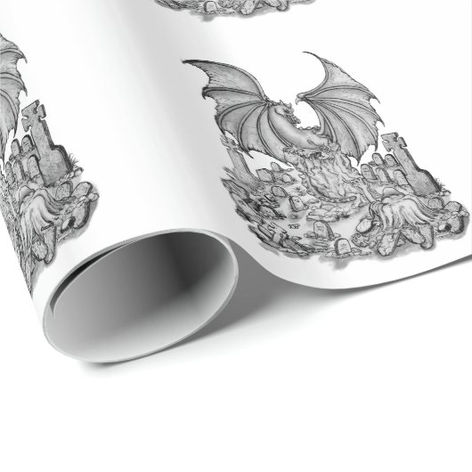 Draak met Zombie Cadeaupapier (Rol Hoek)