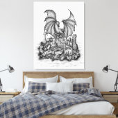 Draak met Zombie Canvas Afdruk (Insitu (Slaapkamer))