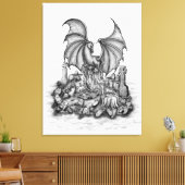Draak met Zombie Canvas Afdruk (Insitu (Woonkamer))