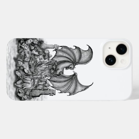 Draak met Zombie Case-Mate iPhone Case (Achterkant (horizontaal))