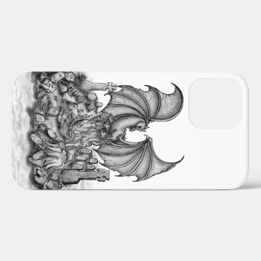 Draak met Zombie Case-Mate iPhone Case (Achterkant (horizontaal))