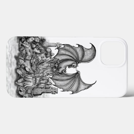 Draak met Zombie Case-Mate iPhone Case (Achterkant (horizontaal))