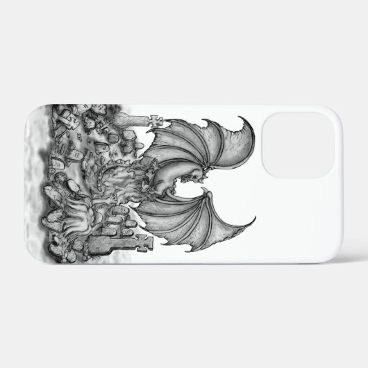 Draak met Zombie Case-Mate iPhone Case (Achterkant (horizontaal))