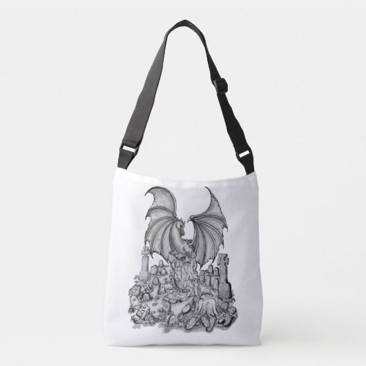 Draak met Zombie Crossbody Tas (Voorkant)
