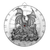 Draak met Zombie Dartbord (Voorkant)