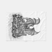 Draak met Zombie Fleece Deken (Voorkant (Horizontaal))