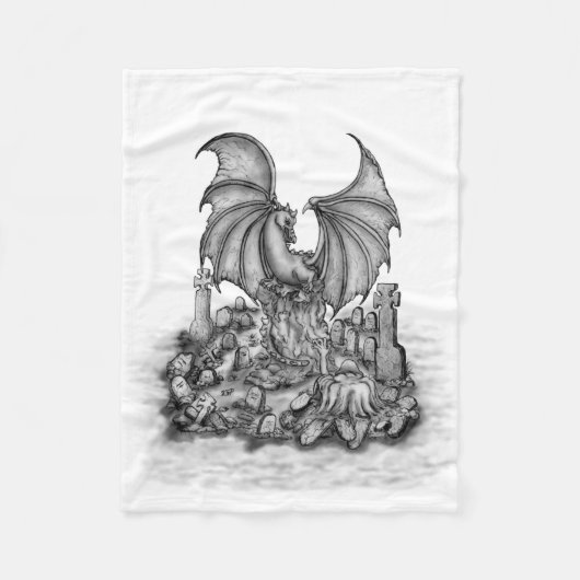 Draak met Zombie Fleece Deken (Voorkant)