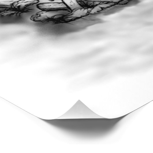 Draak met Zombie Foto Afdruk (Hoek)