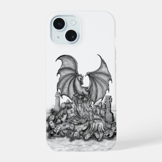 Draak met Zombie iPhone 15 Case (Achterkant)