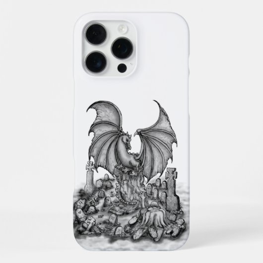 Draak met zombie iPhone hoesje (Achterkant)