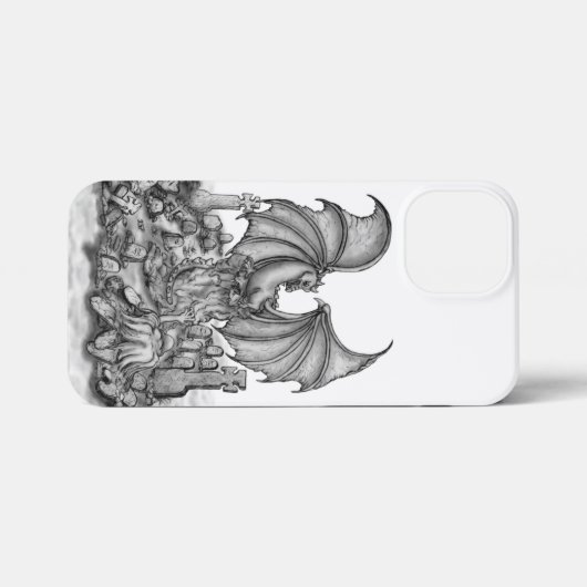 Draak met Zombie iPhone Hoesje (Achterkant horizontaal)