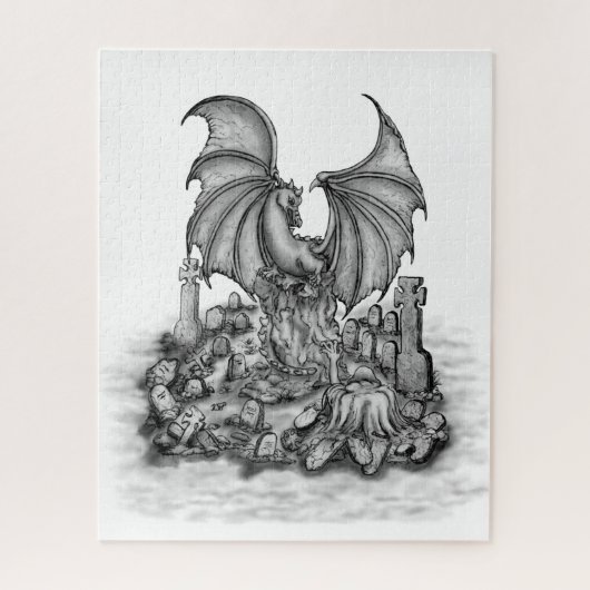 Draak met Zombie Legpuzzel (Verticaal)