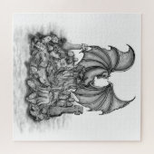 Draak met Zombie Legpuzzel (Horizontaal)